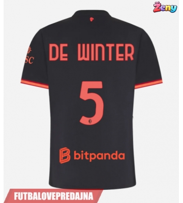 Lacne Ženy Futbalové dres AC Milan Koni De Winter #5 2026-27 Krátky Rukáv - Tretina